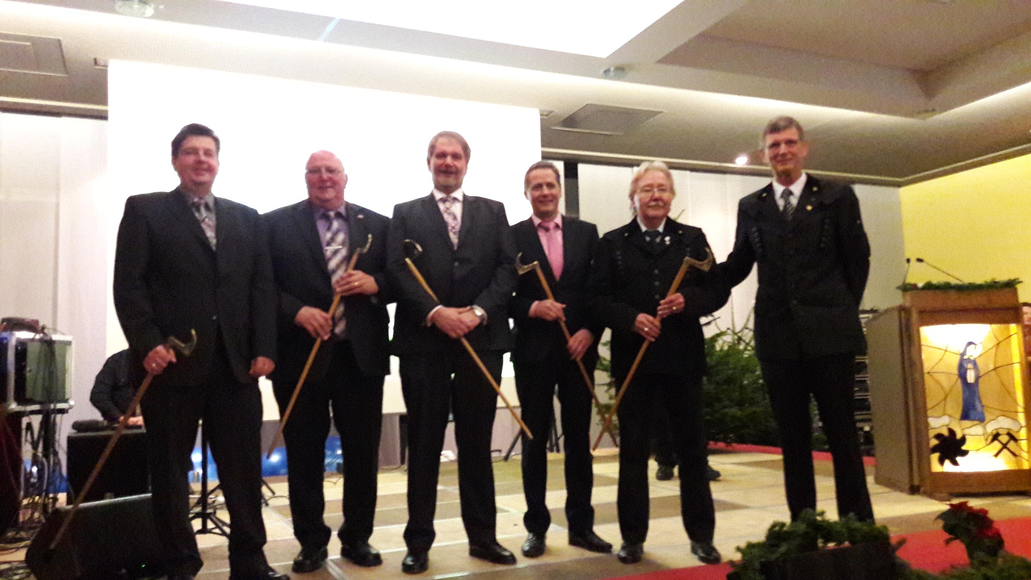 Ehrung bei der Barbara-Feier 2016 der Bezirksgruppe Garzweiler im RDB
